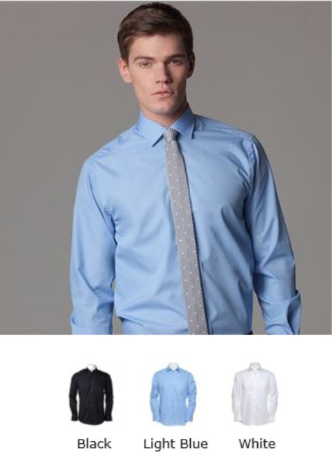 Kustom Kit K131 Tailored Fit Long Sleeve Business Shirt